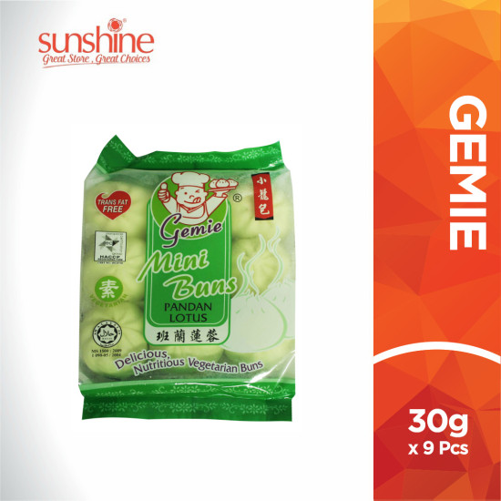 GEMIE MINI BUN PANDAN LOTUS 30G*9