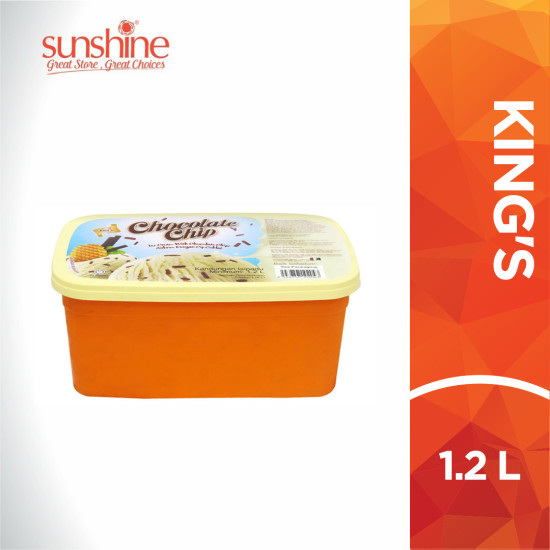 KING'S ICE CREAM CHOCO CHIP 1.2LITER