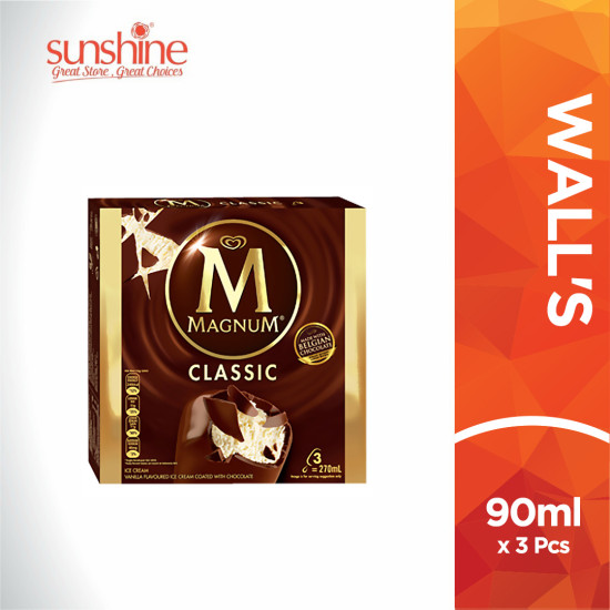 WALL'S MAGNUM ICE CREAM CLASSIC 90ML*3