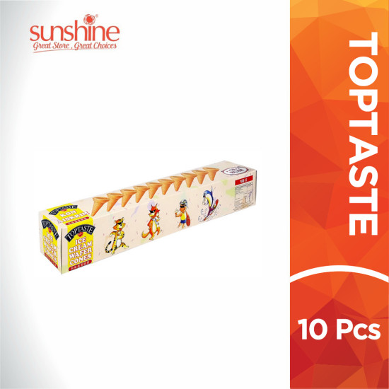 TOPTASTE ICE CREAM WAFER CONES 10'S