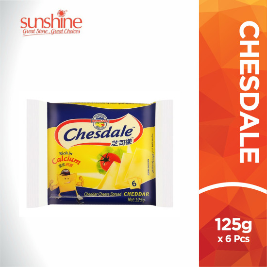 CHESDALE CHEESE 6'S 125G