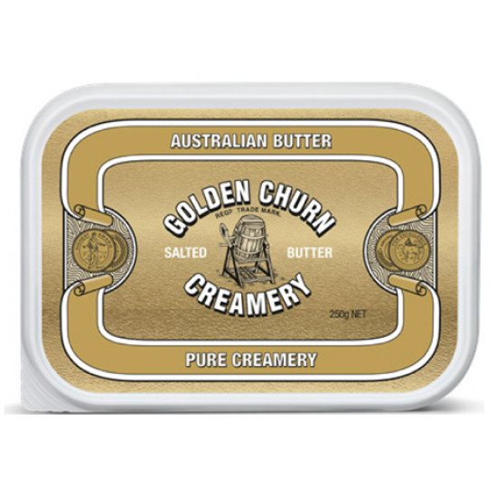 GOLDEN CHURN SALTED TUB BUTTER 250G