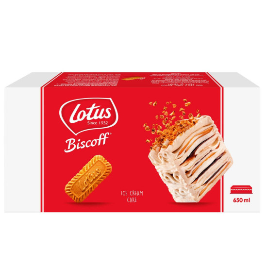 LOTUS SPECULOOS ICE CREAM CAKE 650G