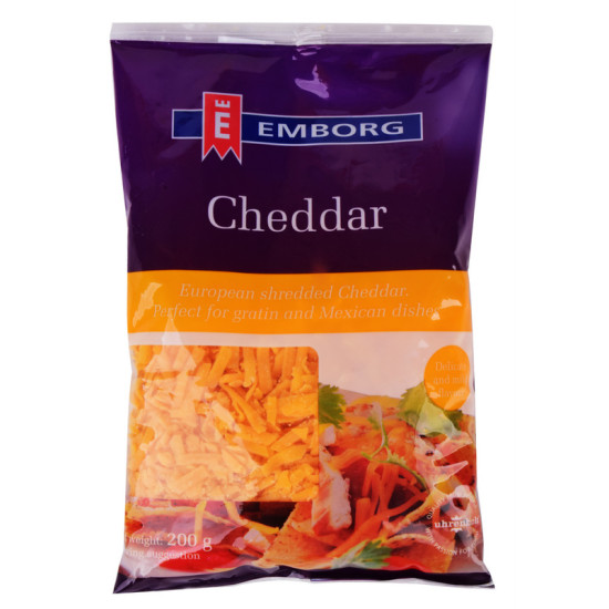 EMBORG CHEDDAR SHREDDED 200G