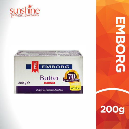 EMBORG BUTTER UNSALTED 200G