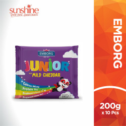 EMBORG JUNIOR MILD CHEDDAR 200G EMBORG JUNIOR MILD CHEDDAR 200G