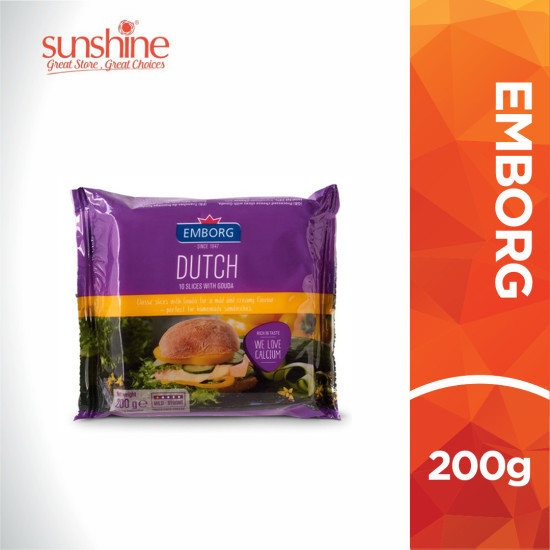 EMBORG GOUDA CHEESE SLICE 200G