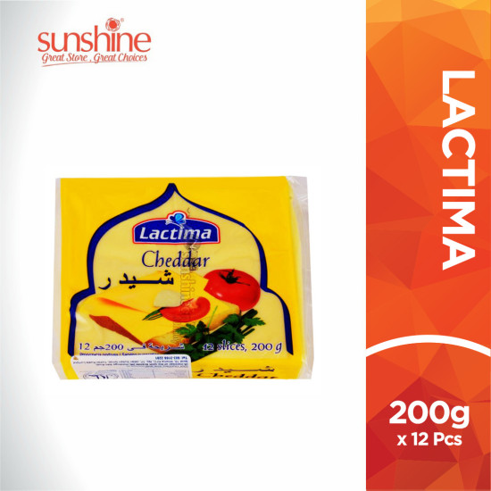 LACTIMA CHEDDAR CHESSE SLICES 200GM*12S