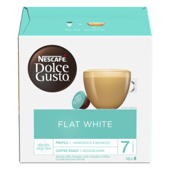 NESCAFE DOLCE GUSTO FLAT WHITE 144G