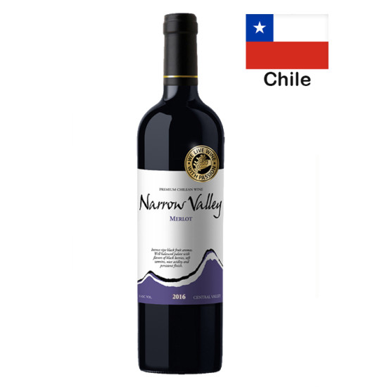 NARROW VALLEY MERLOT 750ML