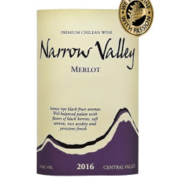 NARROW VALLEY MERLOT 750ML NARROW VALLEY MERLOT 750ML