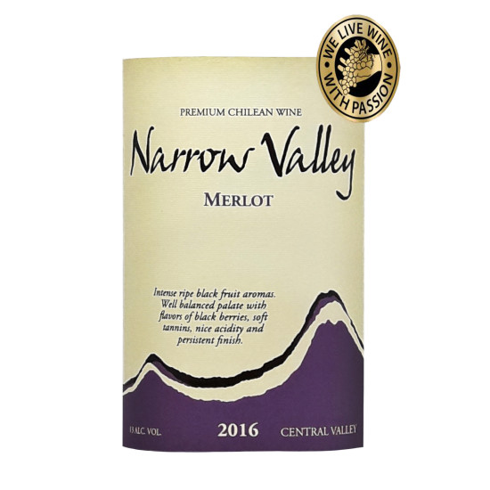 NARROW VALLEY MERLOT 750ML