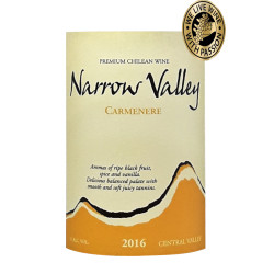 NARROW VALLEY CARMENERE 750ML NARROW VALLEY CARMENERE 750ML