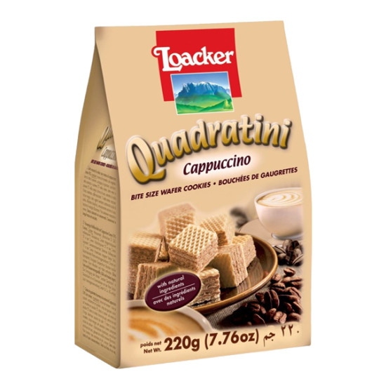 LOACKER QUADRATINI CAPPUCINO 220GM