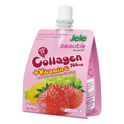 JELE BEAUTIE COLLAGEN STRAWBERRY JUICE 150G JELE BEAUTIE COLLAGEN STRAWBERRY JUICE 150G