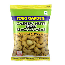 TONG GARDEN CASHEWNUTS MIXED MACADAMIA (S&W) 35GM TONG GARDEN CASHEWNUTS MIXED MACADAMIA (S&W) 35GM