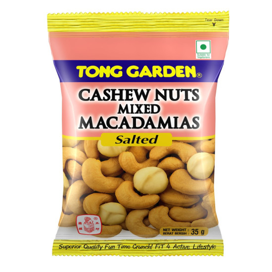 TONG GARDEN CASHEWNUTS MIXED MACADAMIA SALTED 35GM