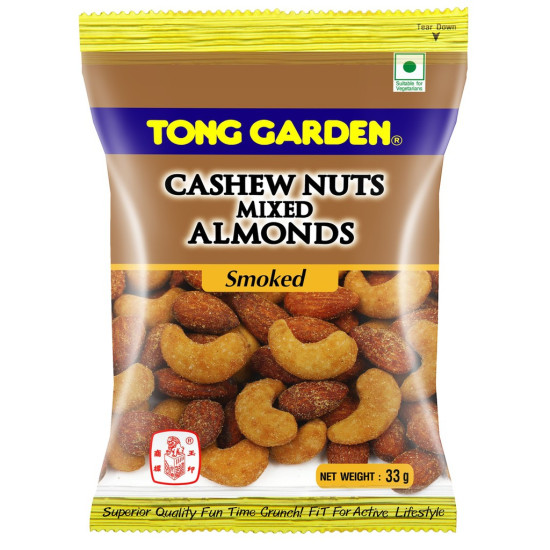 TONG GARDEN CASHEWNUTS MIXED ALMOND SMOKE 33GM