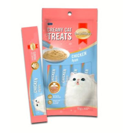 SMART HEART CAT TREAT - CHICKEN 15G*4S