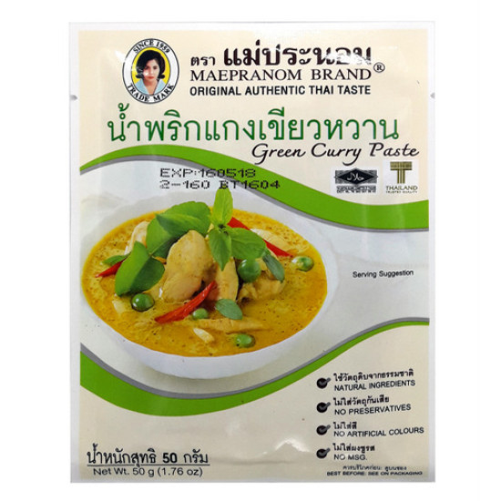 MAE PRANOM GREEN CURRY PASTE 50G