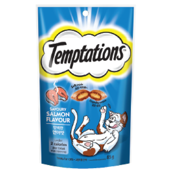 TEMPTATIONS DRY SAVOURY SALMON 85G