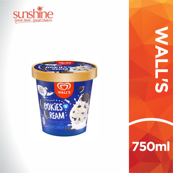 WALL'S SELECTION COOKIES & CREAM 750ML