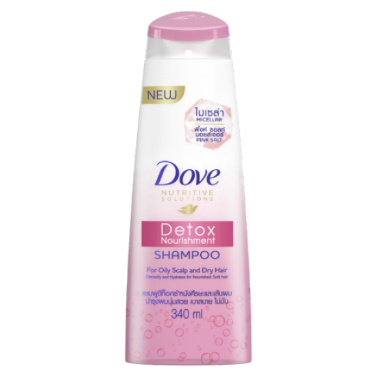 DOVE MICELLAR SHP DETOX NOURISH 340ML