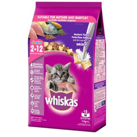 WHISKAS DRY JUNIOR MACKEREL 1.1KG