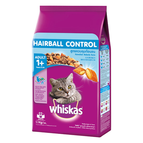 WHISKAS DRY - CHICKEN & TUNA (HAIR BALL CONTROL) 1