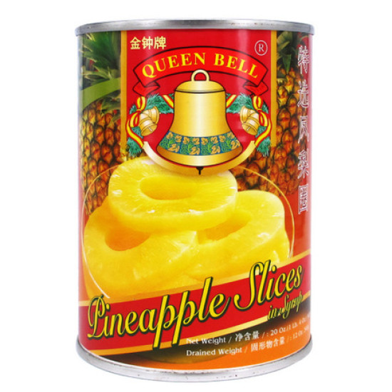 QUEEN BELL PINEAPPLE SLICES 565GM