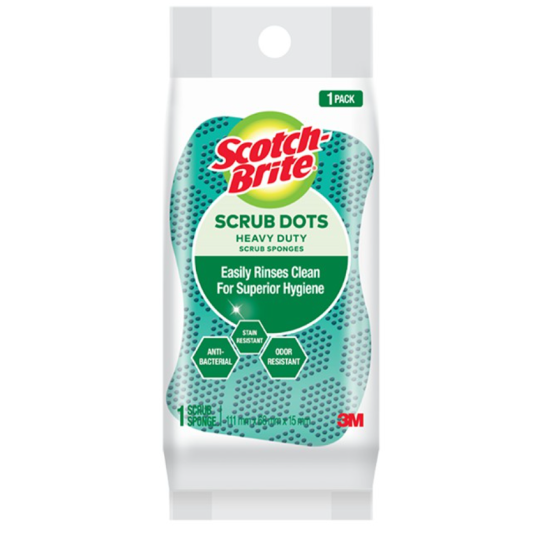 SCOTCH BRITE SCRUB DOTS HD 1PK SE 12PK/CV