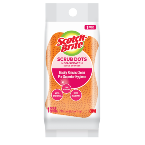 SCOTCH BRITE SCRUB DOTS NS 1PK SE 12PK/CV