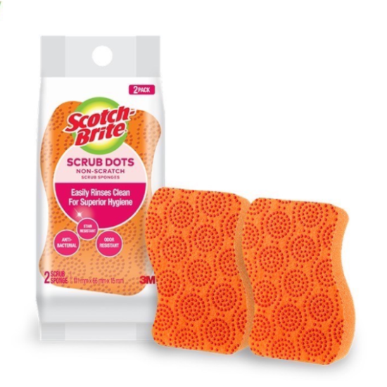 SCOTCH BRITE SCRUB DOTS NS 2PK SE 12PK/CV