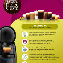 NESCAFE DOLCE GUSTO KRUPS PICCOLO XS DARK RED & BL NESCAFE DOLCE GUSTO KRUPS PICCOLO XS DARK RED & BL