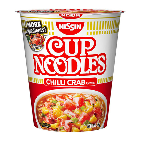 NISSIN INSTANT NOODLE CUP CHILI CRAB 75GM