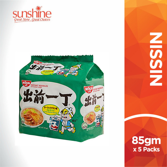 NISSIN INSTANT NOODLE BAG GARLIC CHICKEN 86GM*5