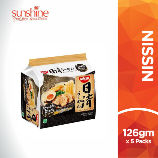 NISSIN JAPANESE RAMEN - KYUSHU BLACK 126GM*5