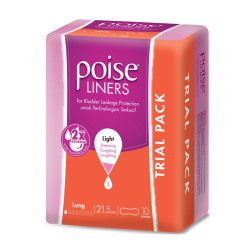 POISE PAD LINER LONG 21.5CM 10S POISE PAD LINER LONG 21.5CM 10S