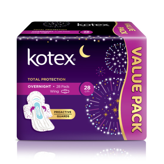 KOTEX PROACTIVEGUARD OVERNIGHT WING 28CM 28S