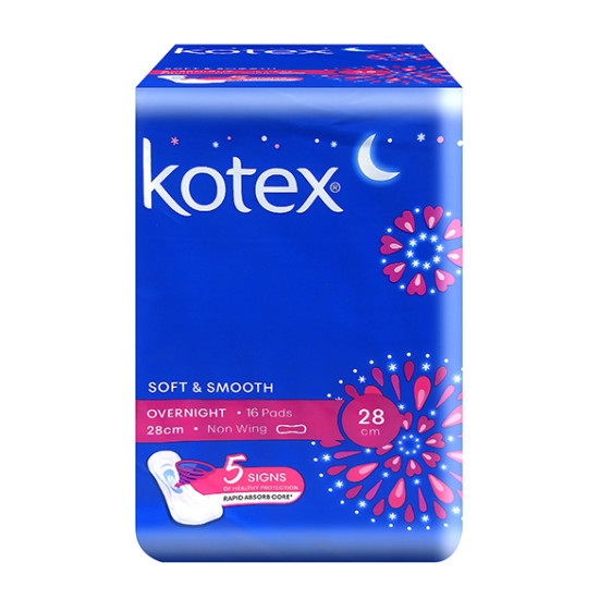 KOTEX SOFT & SMOOTH MAXI NIGHT 28CM 16S