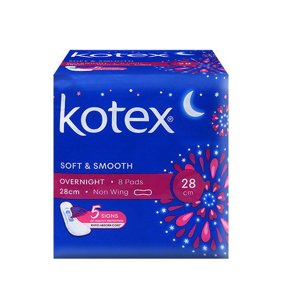 KOTEX SOFT & SMOOTH MAXI NIGHT 28CM 8S