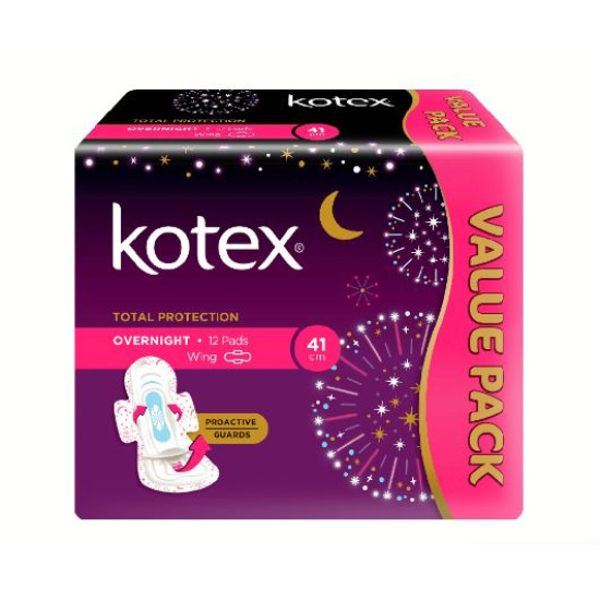 KOTEX PROACTIVE ACTIVE GUARD OVERNIGHT WING
 41CM 