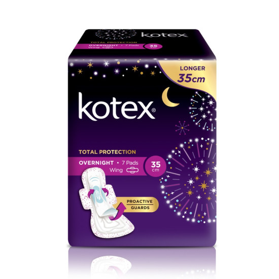 KOTEX PROACTIVE GUARD OVERNITE WING 35CM 7S