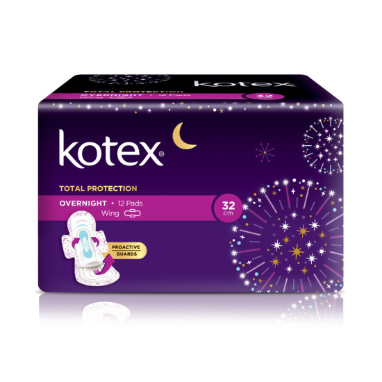 KOTEX PROACTIVE GUARD OVERNITE WING 32CM 12S