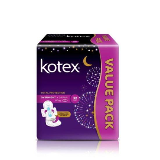 KOTEX PROACTIVE GUARD OVERNITE WING 32CM 24S