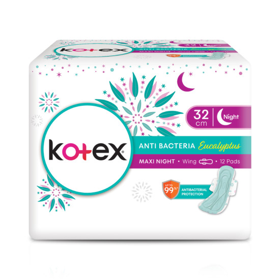 KOTEX NATUREL ANTI-BACTERIAL MAXI NITE WING 32CM 1