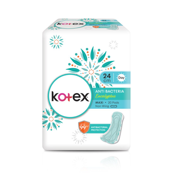 KOTEX KOTEX NATUREL ANTI-BACTERIAL MAXI NITE WING 