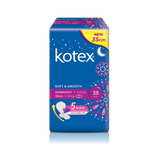 KOTEX SOFT SMOOTH MAXI NIGHT WING 35CM 6S