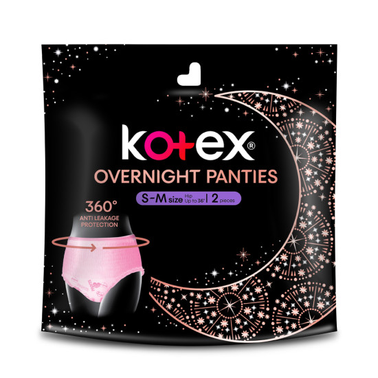 KOTEX OVERNIGHT PANTIES M SIZE 2S