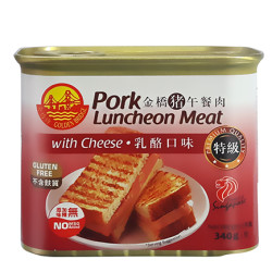 GOLDEN BRIDGE PORK LUNCHEON MEAT CHEESE 340GM GOLDEN BRIDGE PORK LUNCHEON MEAT CHEESE 340GM